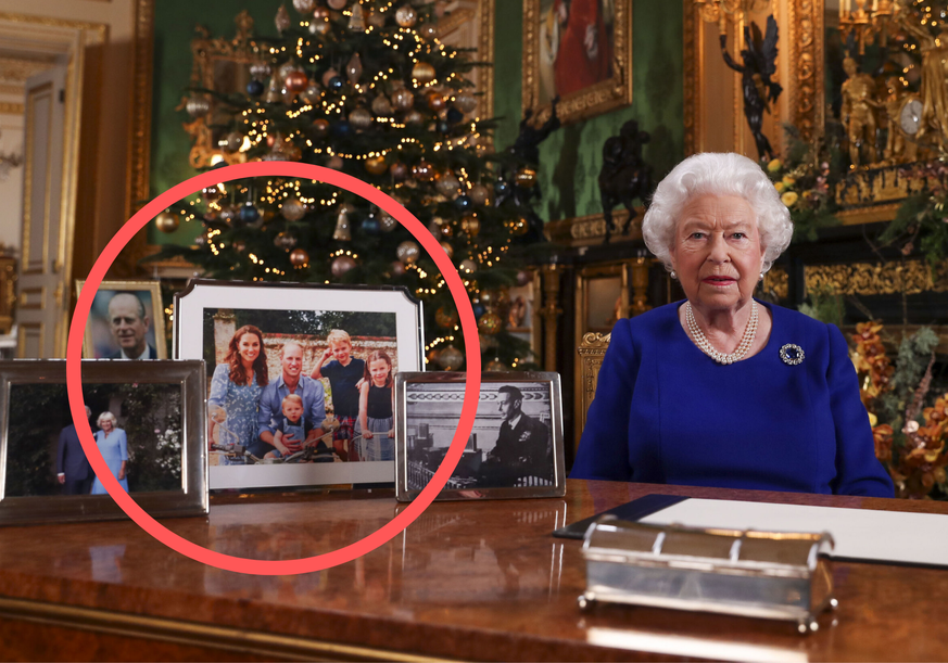 Festlich sieht es aus bei der Queen. Nur bei der Bilderauswahl sollte sie nochmal überlegen, glauben einige Royal-Fans.