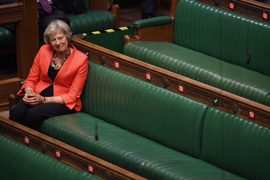 Theresa May im britschen Unterhaus, dem Haus of Commons.