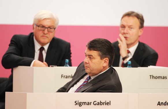 Die Niedersachsen-Connection: Frank-Walter Steinmeier, Sigmar Gabriel und Thomas Oppermann.