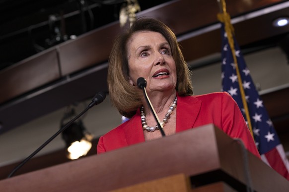 Democratic Leader Nancy Pelosi, Democrat of California, speaks with reporters during her weekly press conference on Capitol Hill in Washington, DC on June 7, 2018. Photo Credit: Alex Edelman/CNP/AdMed ...