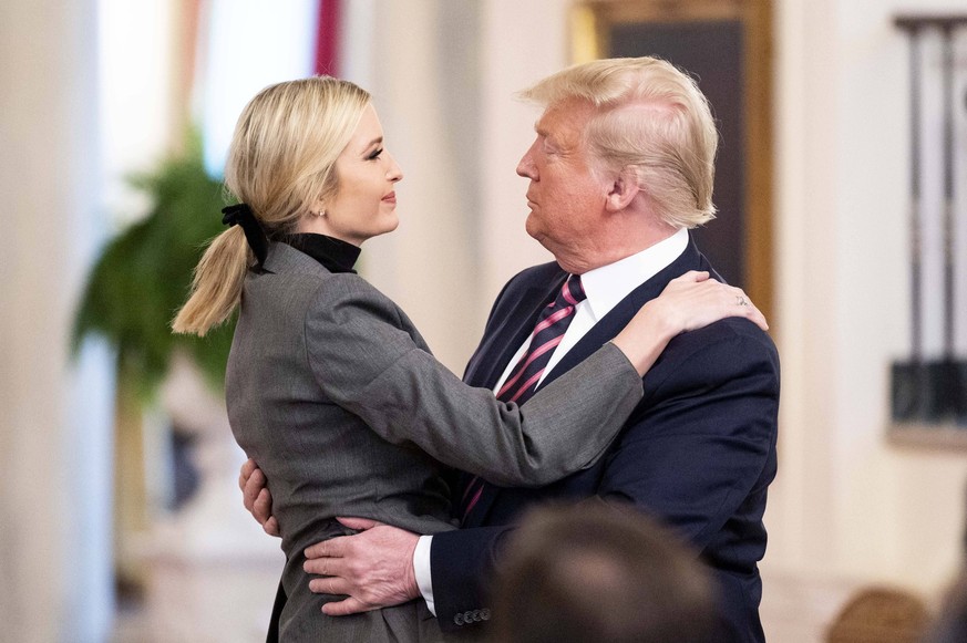 February 6, 2020, Washington, DC, U.S: February 6, 2020 - Washington, DC, United States: President DONALD TRUMP and IVANKA TRUMP at a press conference in the East Room of the White House. Washington U ...