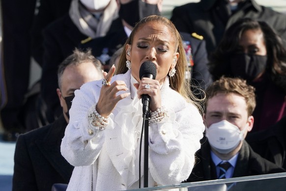 Jennifer Lopez während ihres Auftritts bei der Vereidigung.