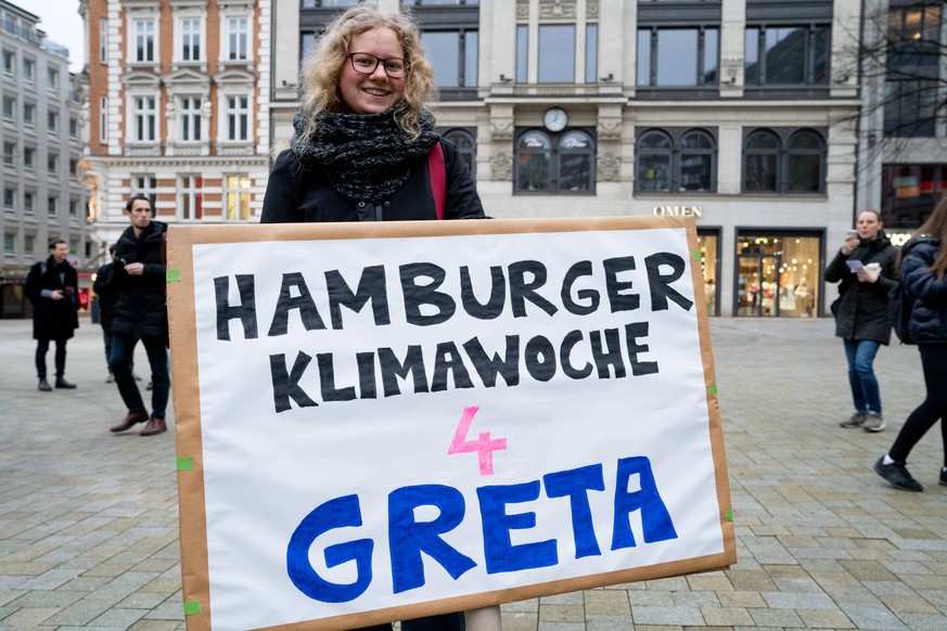 Eine Hamburger Schülerin am Freitagmorgen.