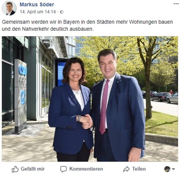 Markus Söder Facebook/sreenshot