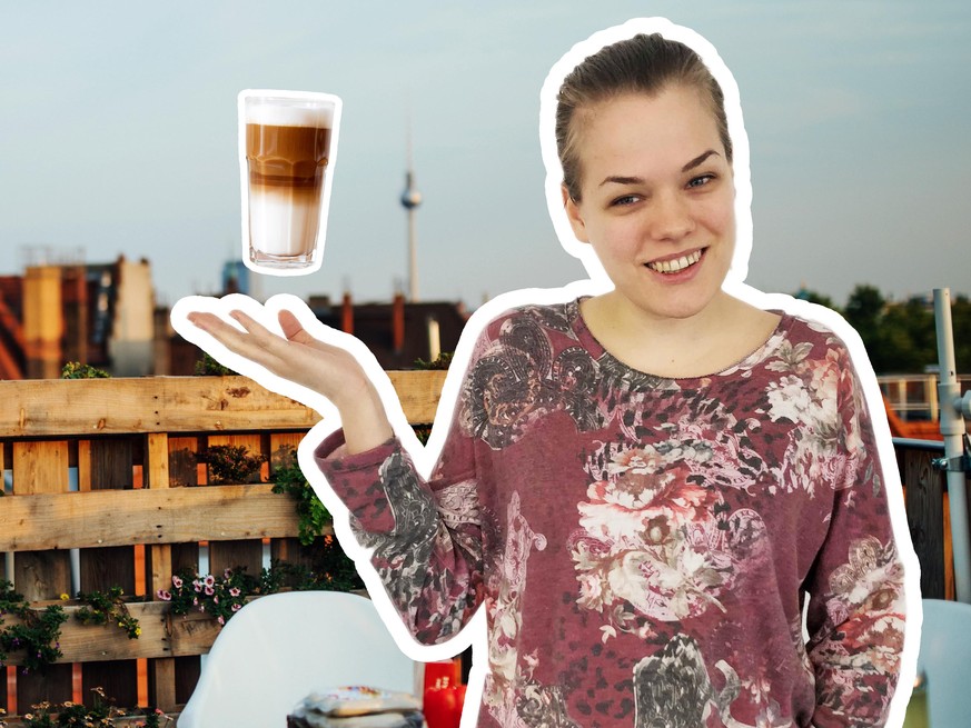 Two young men standing on building terrace with drinks and talking. Friends chatting at barbecue party on rooftop.