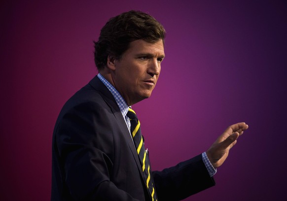 July 15, 2022 - Des Moines, Iowa, USA - FOX TV s TUCKER CARLSON addresses the 2022 Family Leadership Summit at the Community Choice Credit Union Convention Center. The annual summit brings to the Midw ...