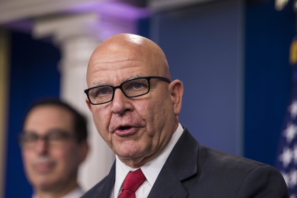 August 25, 2017 - Washington, District of Columbia, USA - Secretary of Homeland Security General H. R. MCMASTER answers questions relating to President Trump s new financial sanctions on Venezuela and ...