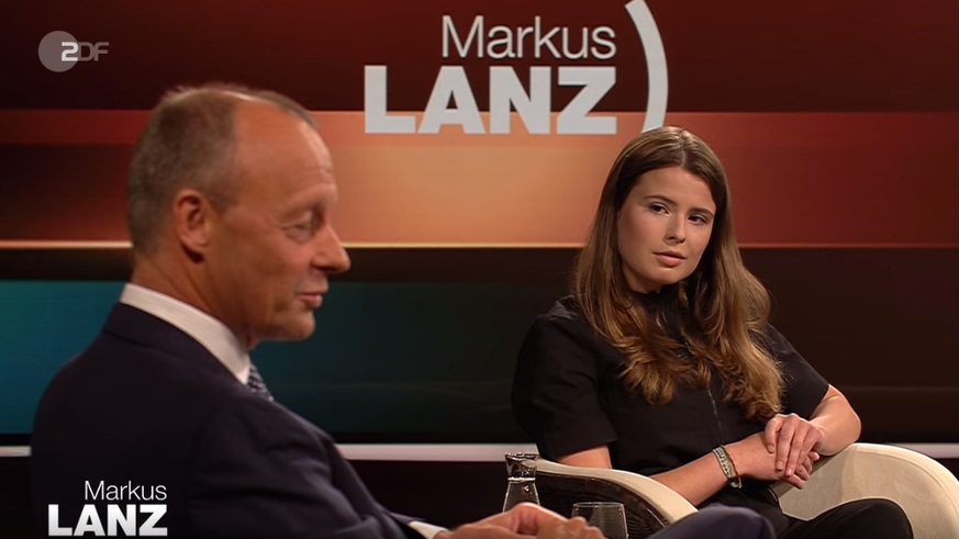 Luisa Neubauer und Friedrich Merz bei "Markus Lanz".