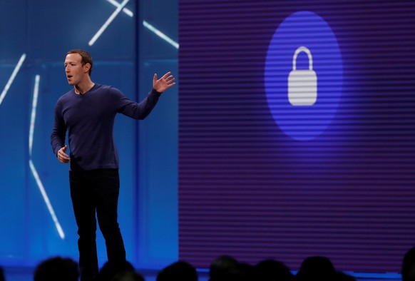 FILE PHOTO: Facebook CEO Mark Zuckerberg speaks at Facebook Inc&#039;s annual F8 developers conference in San Jose, California, U.S. May 1, 2018. REUTERS/Stephen Lam/File Photo