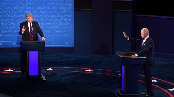 United States President Donald J. Trump and Democratic presidential nominee former United States Vice President Joe Biden face off in the first of three scheduled 90 minute presidential debates, in Cl ...