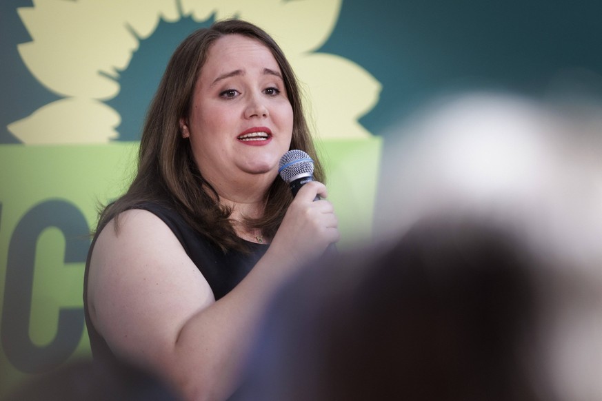 Ricarda Lang, Bundesvorsitzende von BUENDNIS 90/DIE GRUENEN, aufgenommen im Rahmen einer Presseveranstaltung in Berlin, 13.05.2024. Heute starten die Wahlkampftouren zur Europawahl von BUENDNIS 90/DIE ...