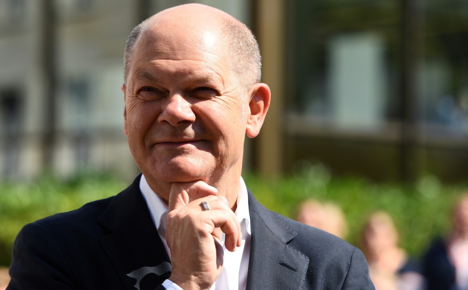 German Vice Chancellor and Finance Minister Olaf Scholz gestures during the &quot;Open Door Day&quot; of the Federal Ministry of Finance in Berlin, Germany, August 17, 2019. REUTERS/Annegret Hilse
