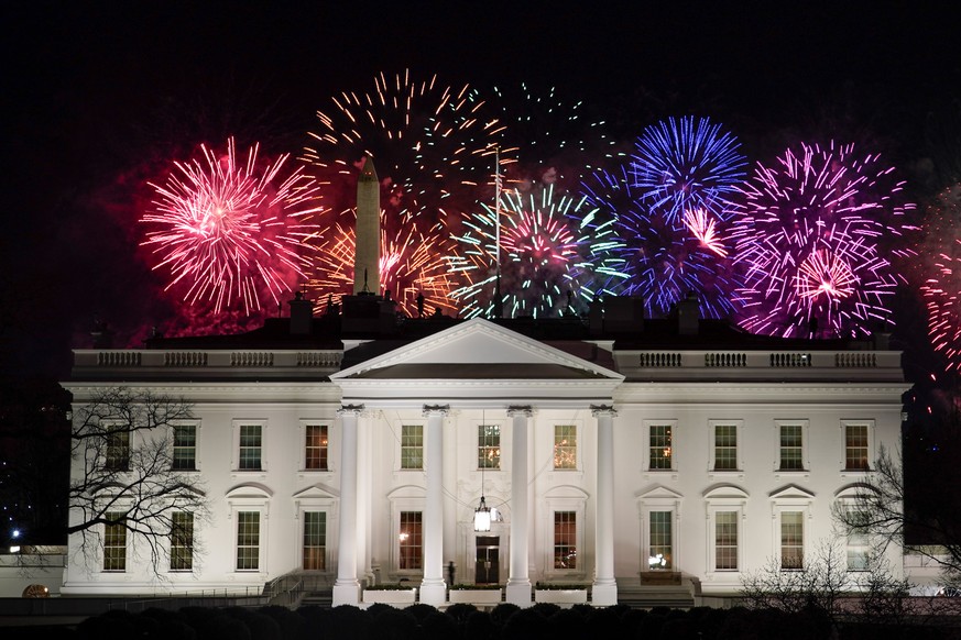 Ein gigantisches Feuerwerk am Weißen Haus.