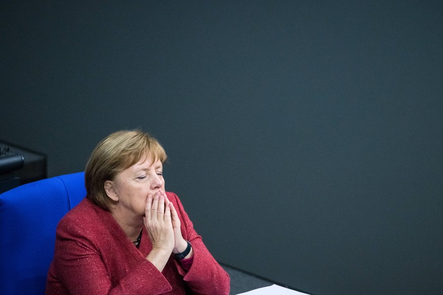 Bundeskanzlerin Angela Merkel am 09.12.2020 zum Haushalt im Bundestag in Berlin. Foto: bildgehege Bundestag Haushalt *** German Chancellor Angela Merkel on 09 12 2020 on the budget in the Bundestag in ...