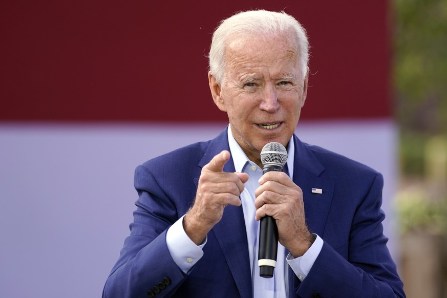 Democratic presidential candidate former Vice President Joe Biden speaks during a Biden for President Black economic summit at Camp North End in Charlotte, N.C., Wednesday, Sept. 23, 2020. (AP Photo/C ...