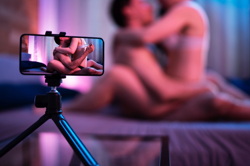 Couple Having Sex On Camera. Erotic Video
