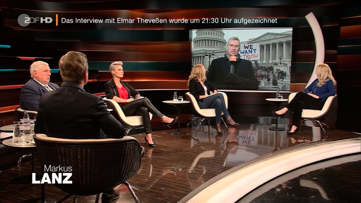 Die Gäste bei "Markus Lanz" (v.l.n.r.): Karl-Josef Laumann, Dr. Carola Holzner, Dr. Lisa Federle, Elmar Theveßen und Kristina Dunz.