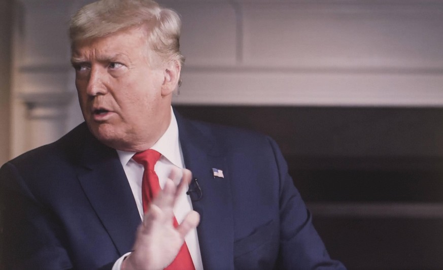 October 22, 2020 - Washington, District of Columbia, USA. - Screen grab from the DONALD TRUMP Facebook page which today released 38 minutes of the White House in-house tape of a CBS 60 Minutes intervi ...