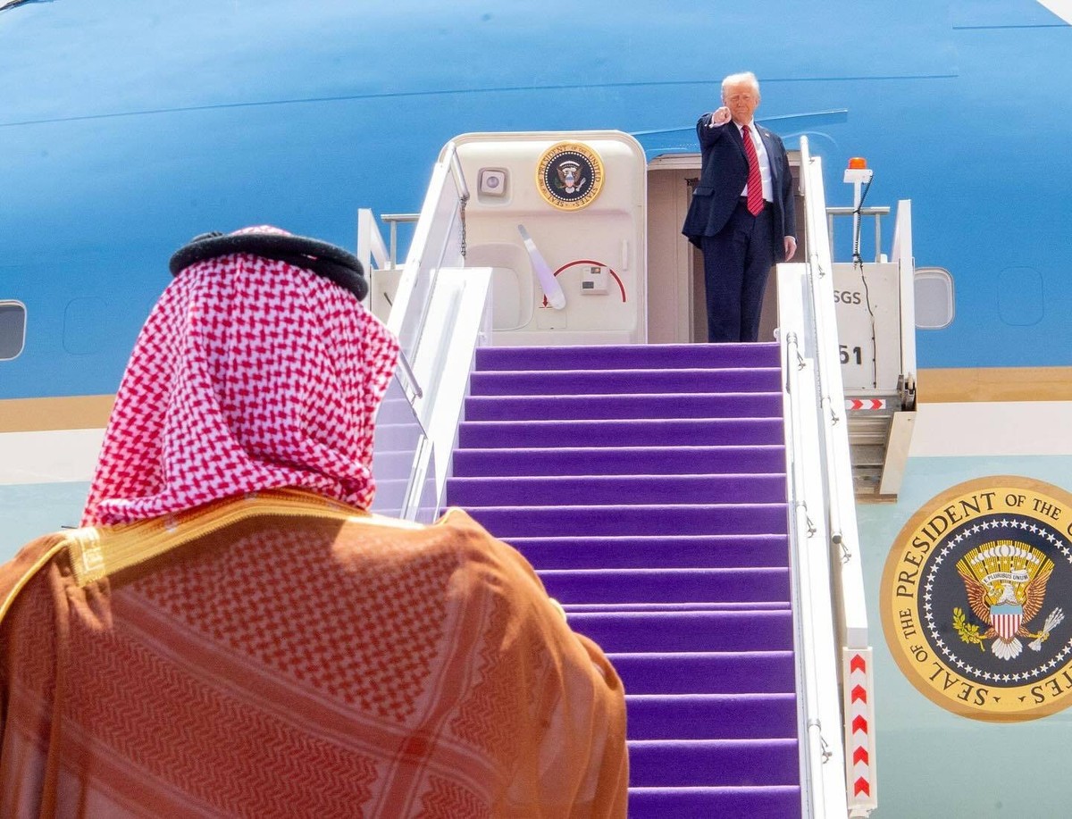 US President Donald Trump departs Saudi Arabia from King Khalid Airport US President Donald, Trump departs Saudi Arabia from King Khalid Airport in Riyadh, Saudi Arabia, on May 14, 2025. Photo by Saud ...