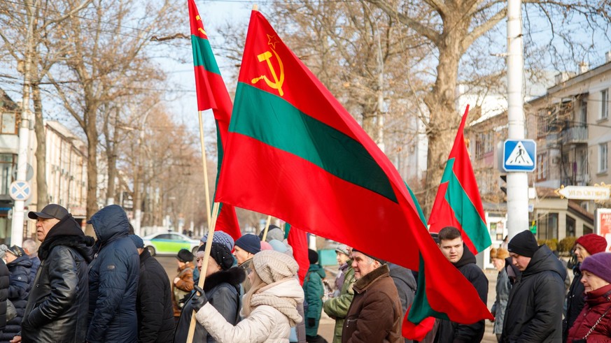 Tiraspol, Protest gegen die von Moldawien eingef
