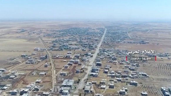Aerial view of Deraa province, Syria, in this still image from a video obtained on July 6, 2018. CENTRAL MILITARY MEDIA/via REUTERS THIS IMAGE HAS BEEN SUPPLIED BY A THIRD PARTY. NO RESALES. NO ARCHIV ...
