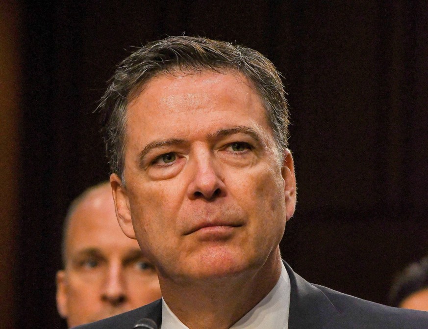 June 8, 2017 - Washington, District of Columbia, United States of America - Former FBI Director James Comey Testifies in front of the Senate Intelligence Committee during hearing in the Hart Senate Of ...