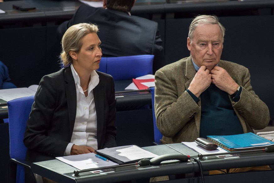 AfD-Fraktionschefs Alice Weidel und Alexander Gauland.