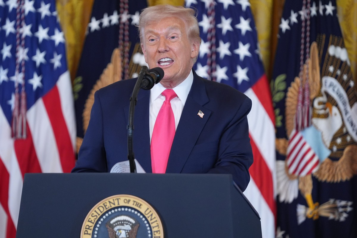 President Donald Trump speaks during an event on foster care in the East Room of the at the White House, Thursday, Nov. 13, 2025, in Washington. (AP Photo/Evan Vucci)