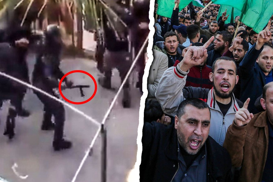 Im Gazastreifen geht die Hamas-Polizei gewaltsam gegen Proteste vor. Hamas-Anhänger protestieren zur gleichen Zeit, um die Ermordung von Israelis zu feiern.