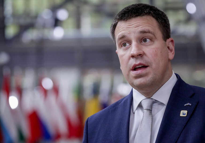 Estonian Prime Minister Juri Ratas arrives at a two-day face-to-face EU summit, in Brussels, Belgium, October 15, 2020. Olivier Hoslet/Pool via REUTERS