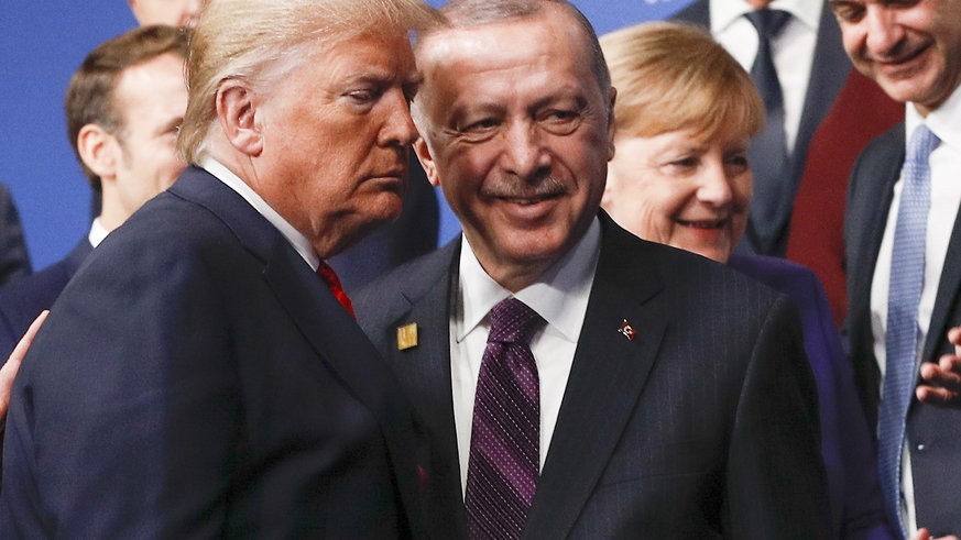 Donald Trump, Recep Tayyip Erdogan und Angela Merkel beim Nato-Gipfel in London.
