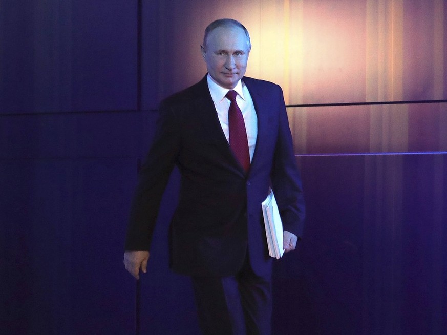 Putin bei seiner Rede zur Lage der Nation diese Woche. 
