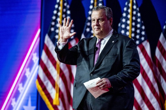 June 23, 2023, Washington, District of Columbia, USA: CHRIS CHRISTIE, Former Governor of New Jersey, speaking at the Faith & Freedom Coalition s Road to Majority Policy Conference in Washington, D ...