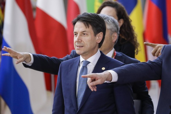 News Bilder des Tages Italy Prime Minister Giuseppe Conte arrives at an EU summit meeting, Thursday 28 June 2018, at the European Union headquarters in Brussels. PUBLICATIONxINxGERxSUIxAUTxONLY THIERR ...