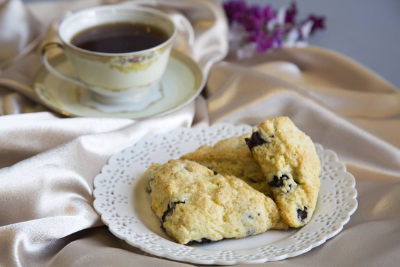 May 9, 2018 - St. Petersburg, Florida, U.S. - EVE EDELHEIT Times.Tea and scones shot for a taste cover story about the royal wedding in the Tampa Bay Times studio on Wednesday, May 9, 2018. St. Peters ...