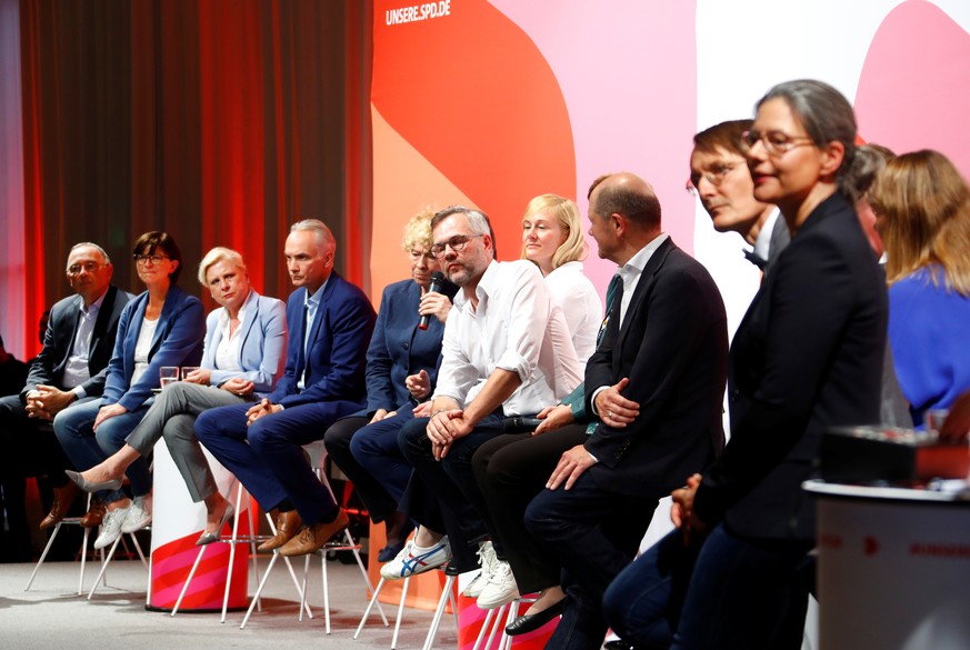 The top candidates for the leadership of Germany's Social Democratic Party (SPD) are pictured in Saarbruecken, Germany, September 4, 2019. REUTERS/Ralph Orlowski