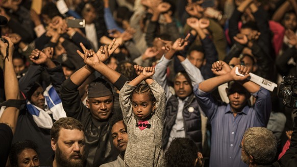 Afrikanische Asylbewerber protestieren Anfang Februar in Tel Aviv gegen ihre Deportationen.