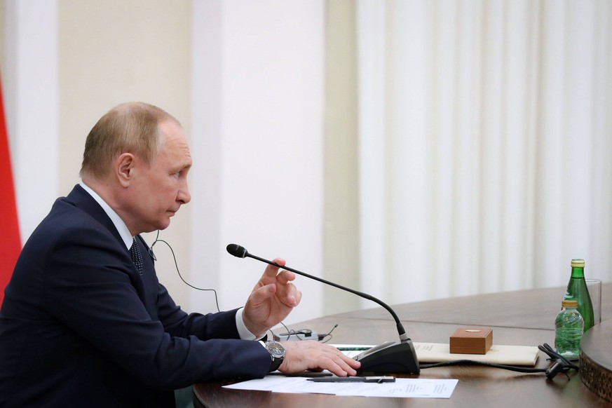 July 20, 2022, Tehran, Tehran, Iran: A handout photo made available by the Iranian presidential office shows Russian President Vladimir Putin during a trilateral summit in Tehran, Iran, on 19 July 202 ...