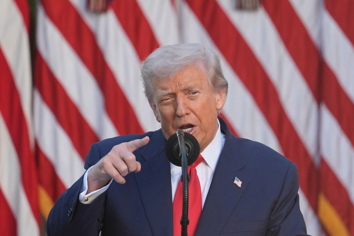 President Donald Trump speaks before posthumously awarding the Presidential Medal of Freedom to Charlie Kirk in the Rose Garden of the White House, Tuesday, Oct. 14, 2025, in Washington. (AP Photo/Ale ...