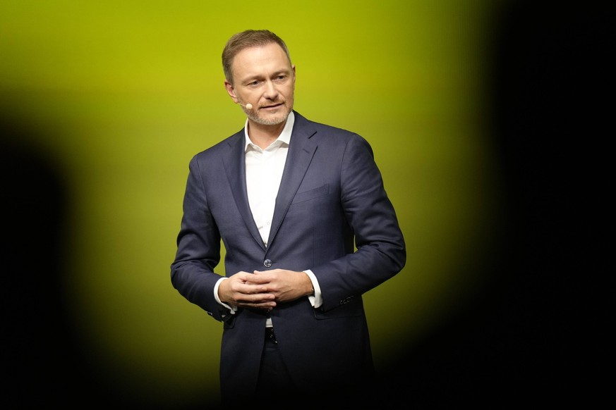 FDP Dreikoennigstreffen Aktuell, 06.01.2023, Stuttgart, Christian Lindner, Bundesvorsitzender und Finanzminister im Portrait bei seiner Rede im Rahmen der Dreikoenigskundgebung der Freien Demokraten i ...