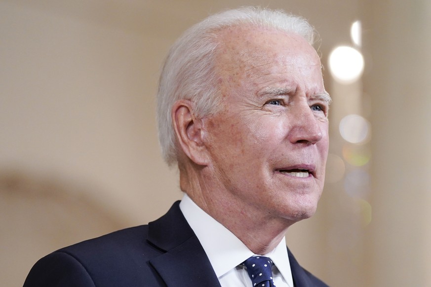 President Joe Biden speaks Tuesday, April 20, 2021, at the White House in Washington, after former Minneapolis police Officer Derek Chauvin was convicted of murder and manslaughter in the death of Geo ...