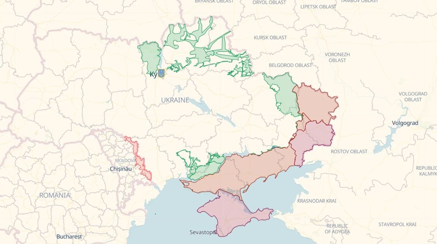 Frontverlauf Ukraine