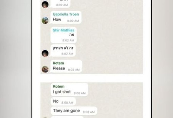 Während der Hamas-Attacke kommunizierte Rotem mit seiner Familie über Whatsapp.