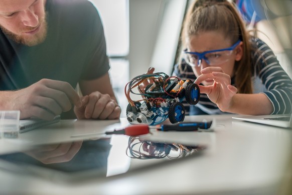 Robotik-AG in einer Schule