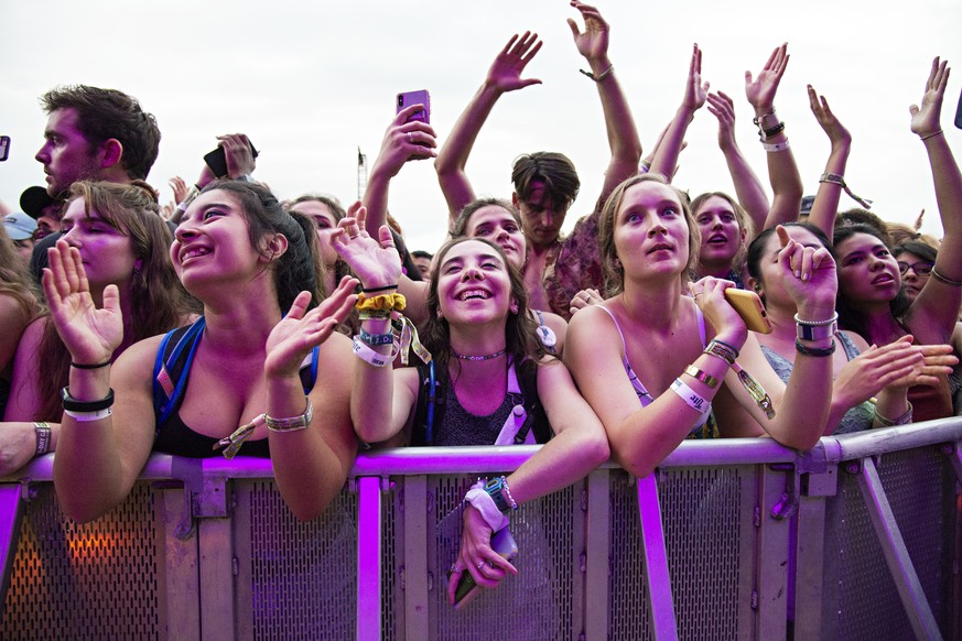 Festival goers watch Hozier perform on day one of the Austin City Limits Music Festival&#039;s second weekend on Friday, Oct. 12, 2018, in Austin, Texas. (Photo by Amy Harris/Invision/AP)