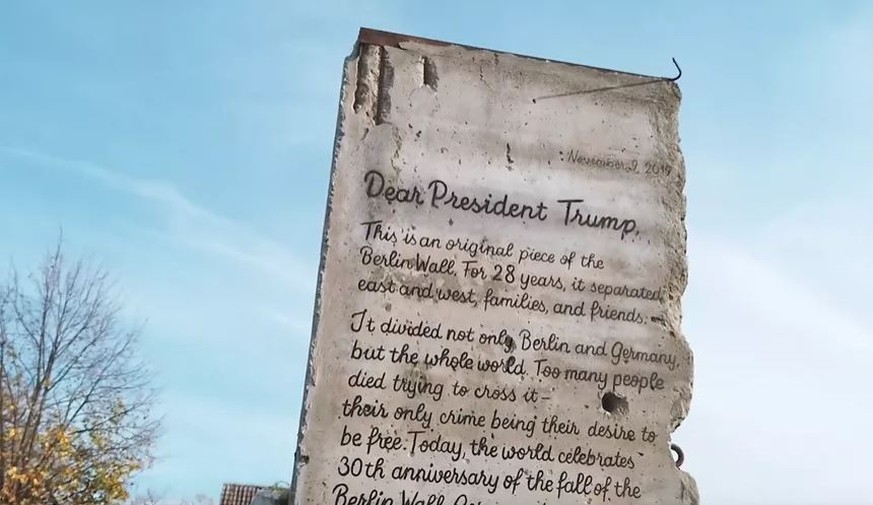 Das Stück Mauer für Donald Trump.