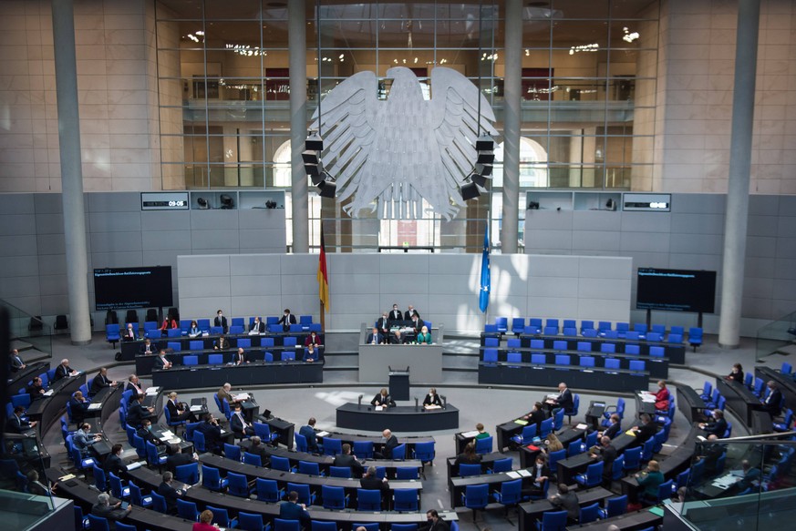 Berlin, Plenarsitzung im Bundestag Der Plenarsaal w