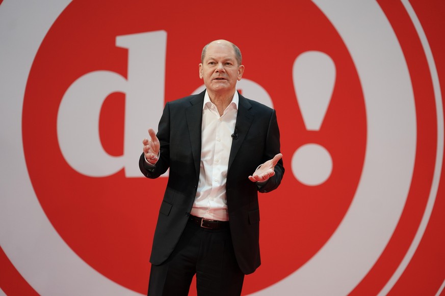 12.12.2020, Berlin: Olaf Scholz (SPD), Kanzlerkandidat und Bundesfinanzminister, spricht beim ersten digitalen Debattencamp der SPD. In