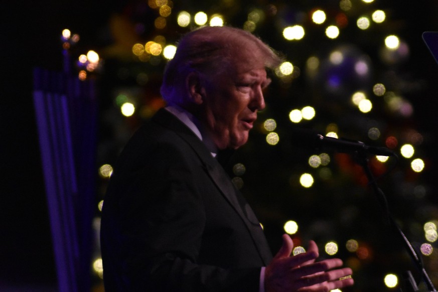 Former US President Donald J. Trump At New York Young Republican Gala - 09 Dec 2023 Former US President Donald J. Trump comments on the dictator comment saying that he is only going to be a dictator f ...