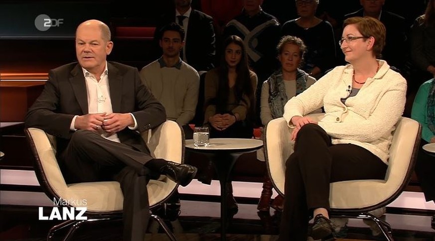 Olaf Scholz und Klara Geywitz am Dienstagabend bei "Markus Lanz".